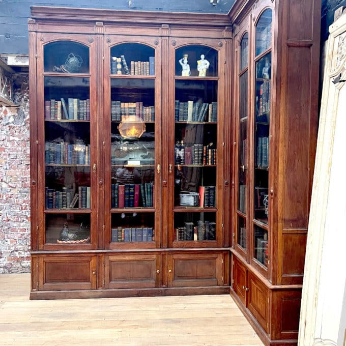 Empire left side corner bookcase