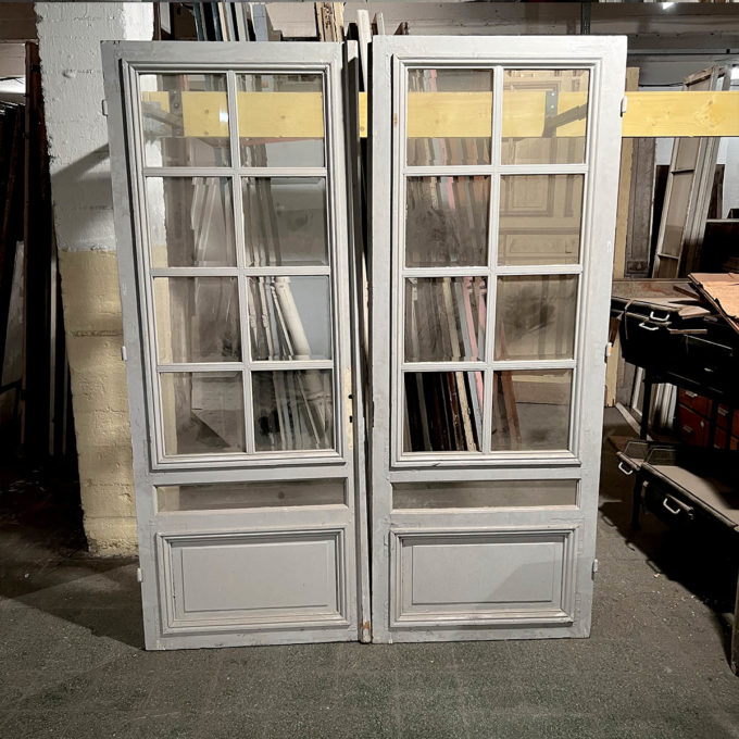 Double glass door with beveled edges 202x158