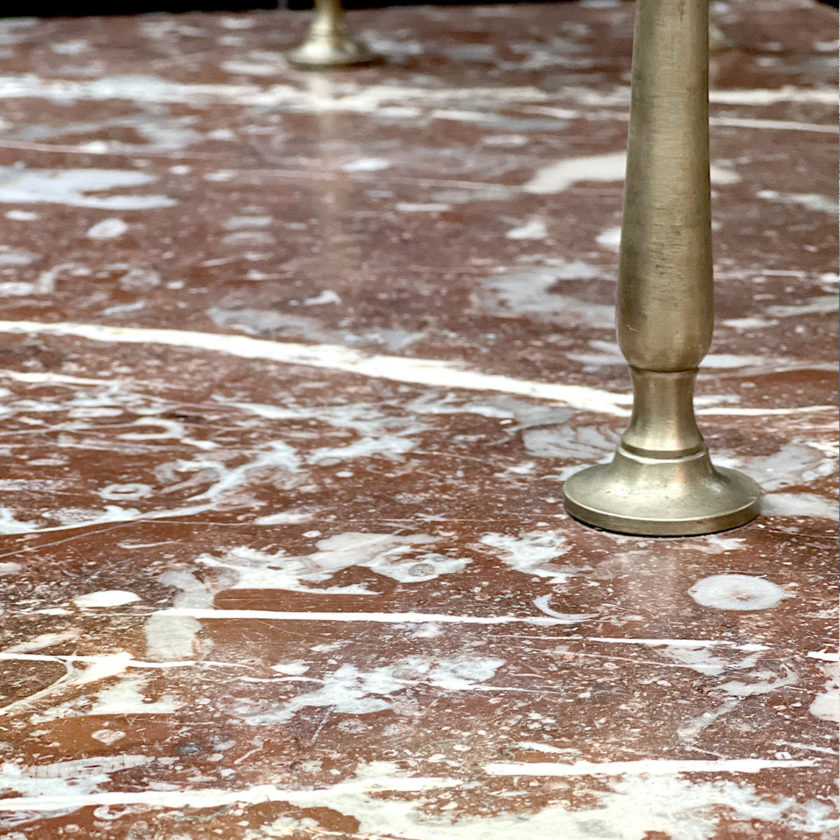 Oak sideboard, marble top zoom