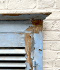 Pair of blue shutters with frame 163x105 cm corner