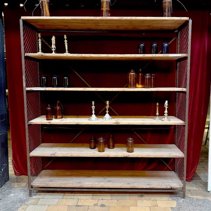 Industrial shelving front