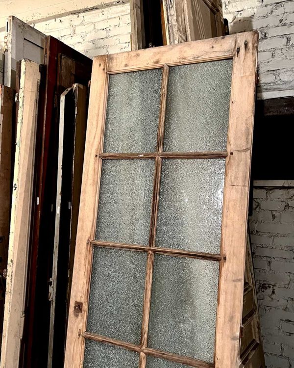 Antique glass door zoom