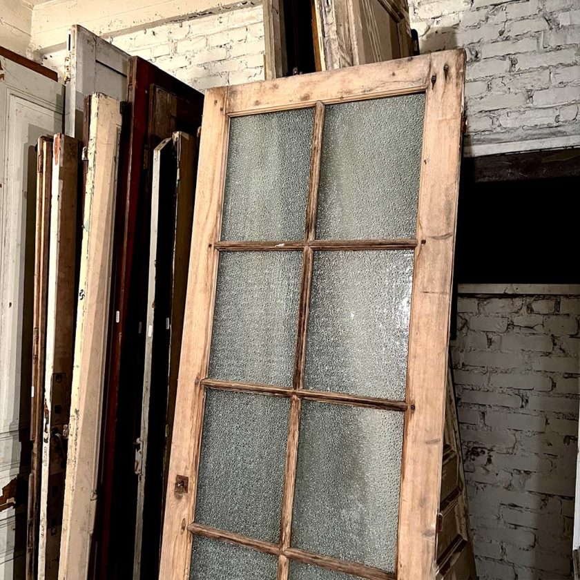 Antique glass door zoom