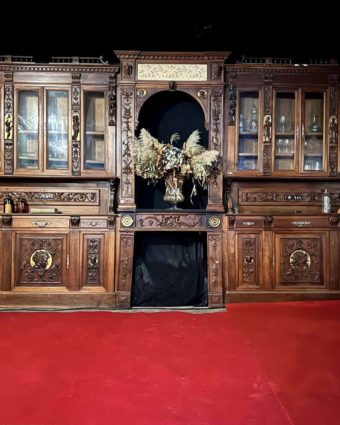 Library woodwork with gilding