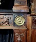 Boiserie bibliothèque avec dorure cheminee zoom