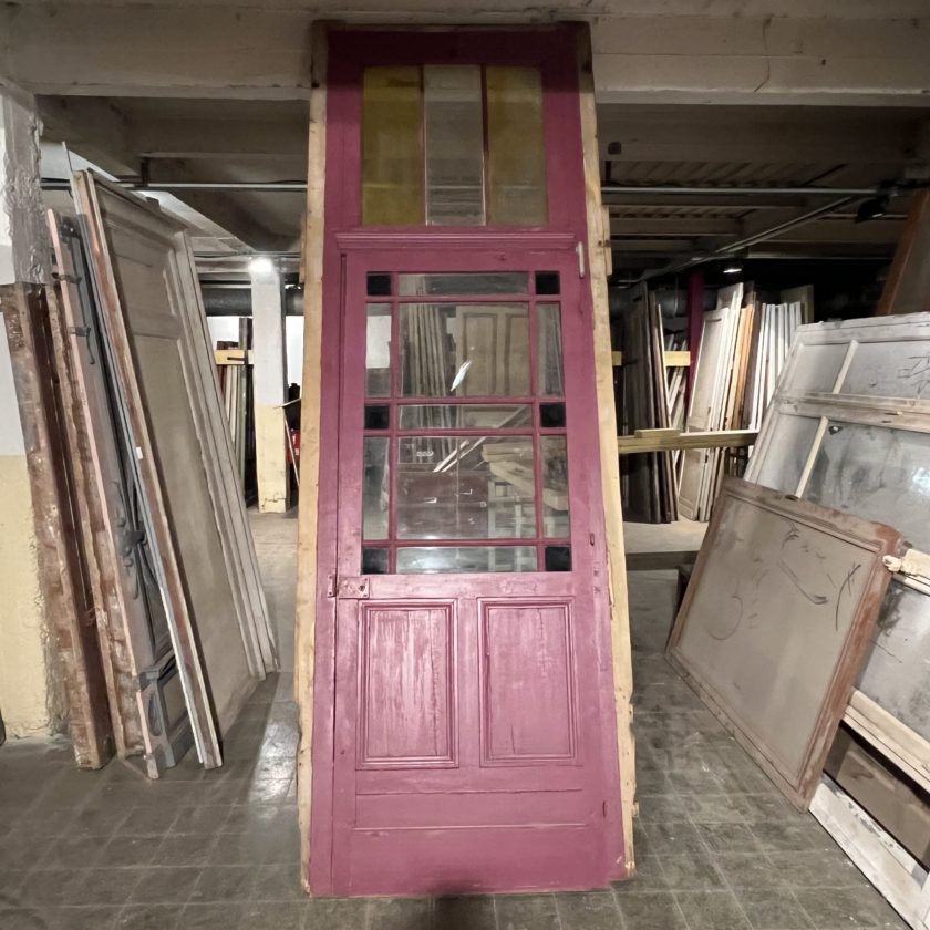 Glass door with fanlight 121x346 cm