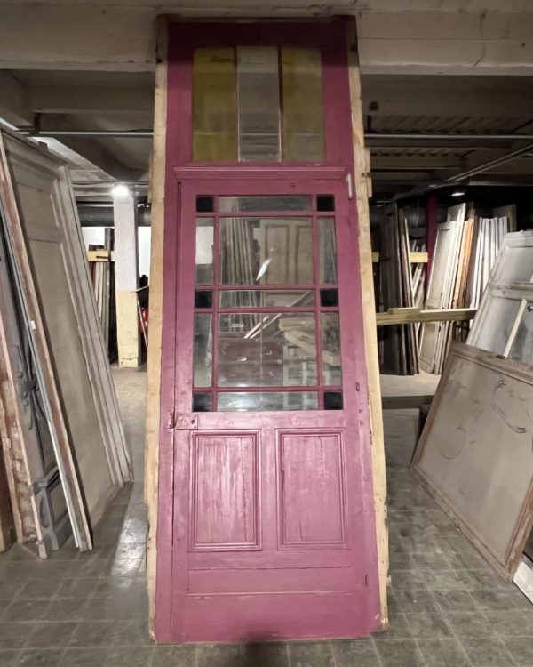Glass door with fanlight 121x346 cm