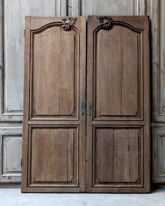 Double porte de placard en chene style Louis XV 140x197