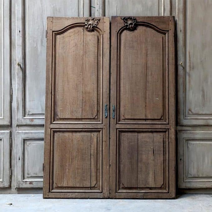 Double oak cupboard door Louis XV style 140x197
