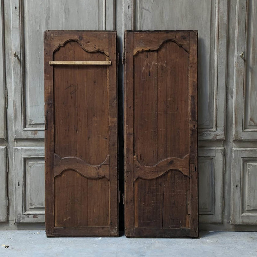 Double fir cupboard door Louis XV style 17x164