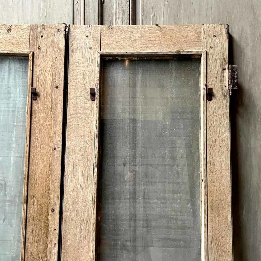 Double porte vitrée en chêne 248x146 cm top