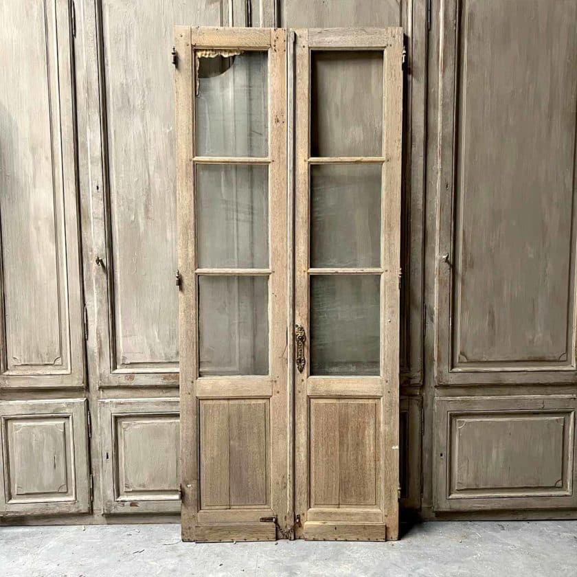 Oak double glazed door 259x112 cm