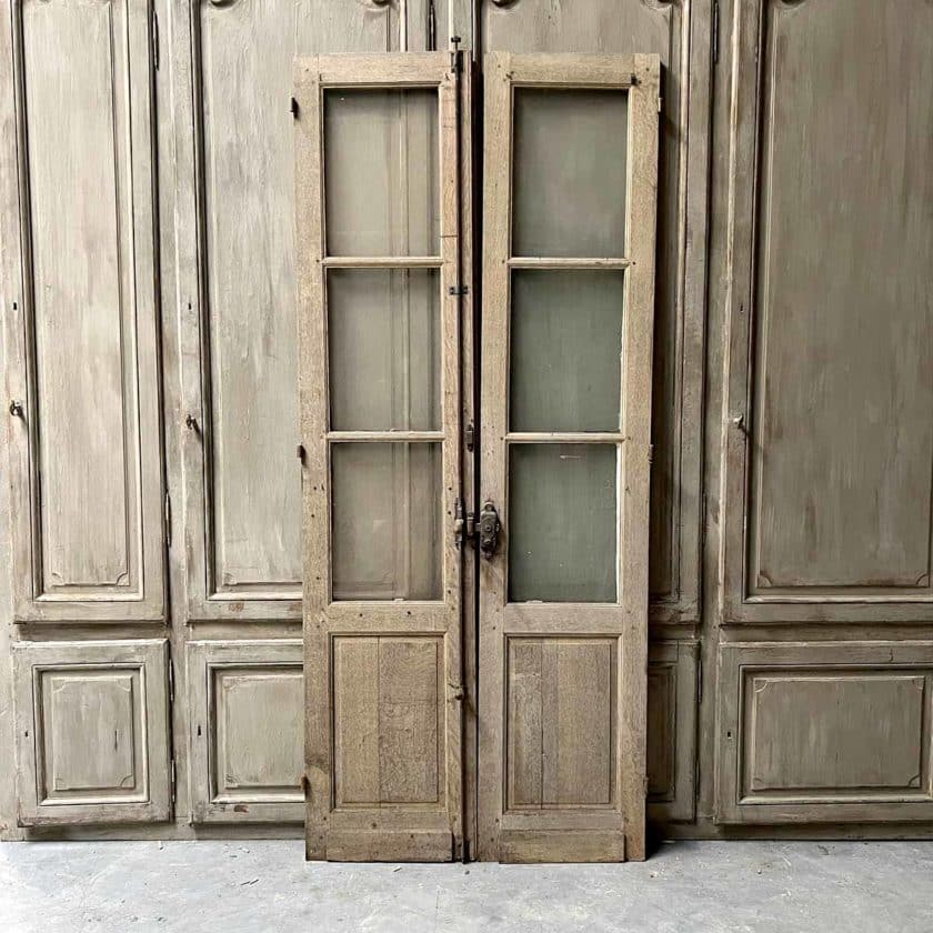 Oak double glazed door 260x110 cm