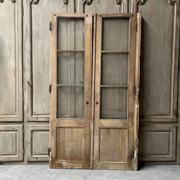 Oak double glazed door