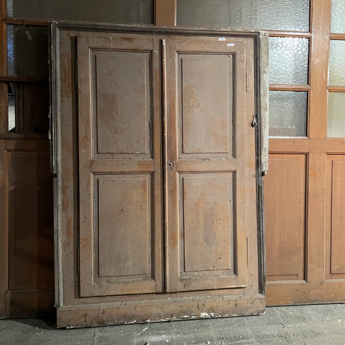 Double porte de placard avec bâti 112x157 cm
