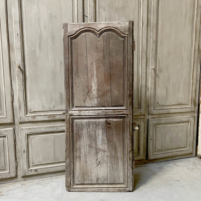 Porte ancienne de style Louis XV en chêne 80x194 cm