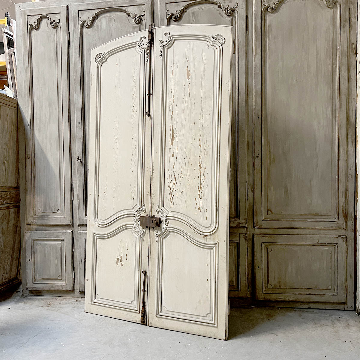 Double porte Louis XV en chêne 138x257 cm
