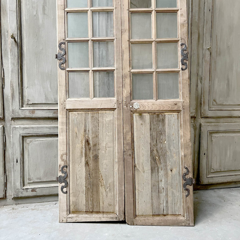 Antique double glass door 101x260 cm