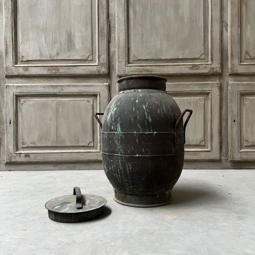 Outdoor brass pot