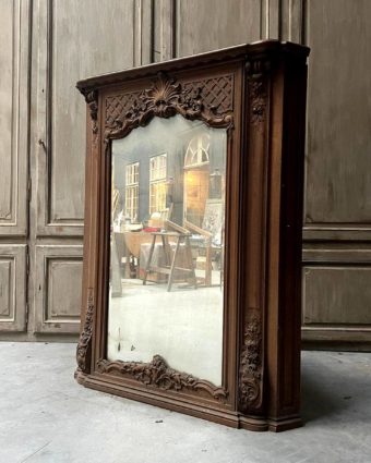 trumeau de style louis xv en chêne