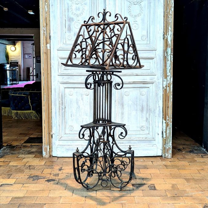 Wrought iron and bronze lectern
