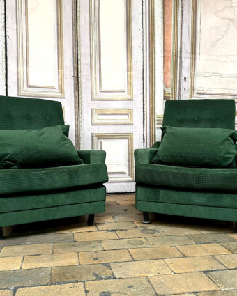 Pair of 60's front armchairs