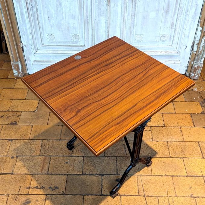 Table bistrot plateau imitation palissandre top
