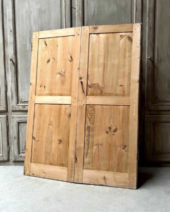 Double porte de placard décapé 1345x182cm
