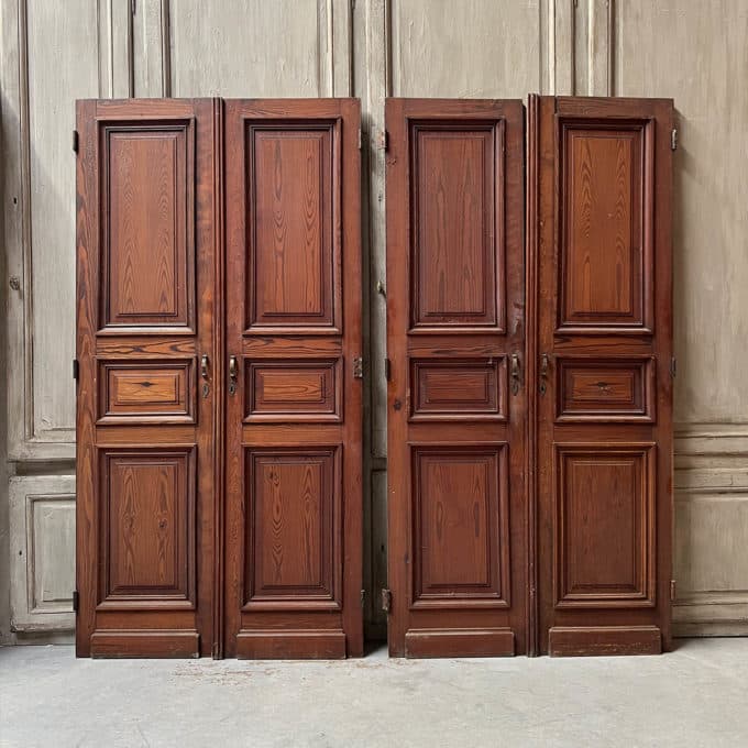 Pair of double cupboard doors 114x222 cm