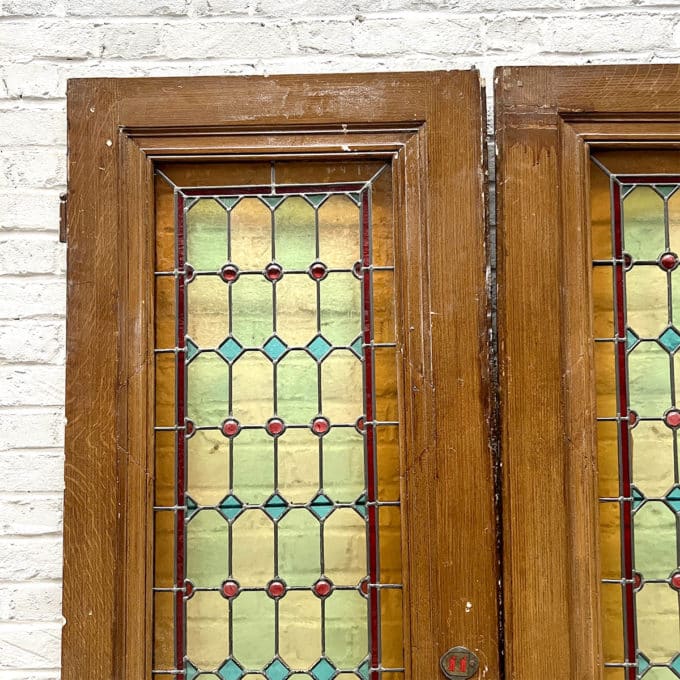 Double door with stained glass 140x237cm