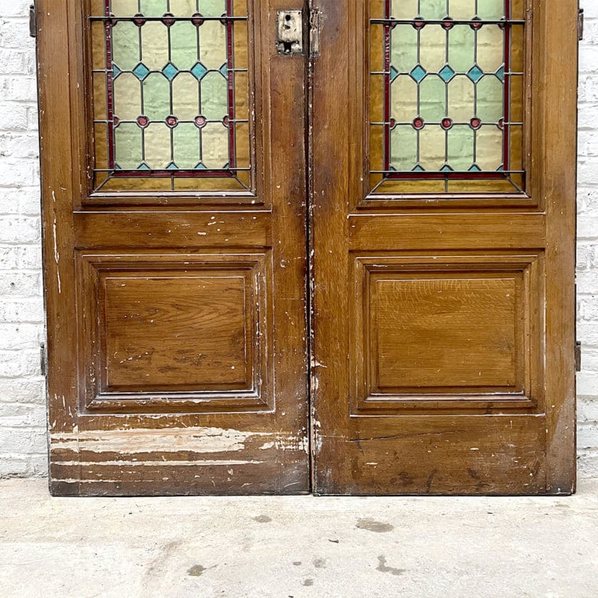 Double door with stained glass 140x237cm