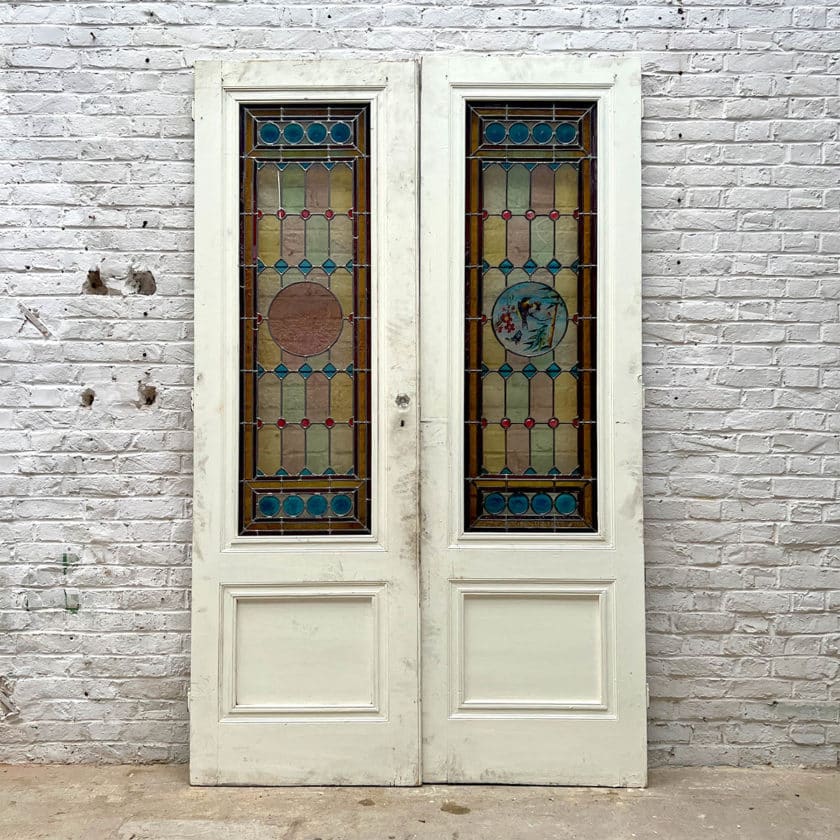 Double porte à vitraux 145x236,5cm
