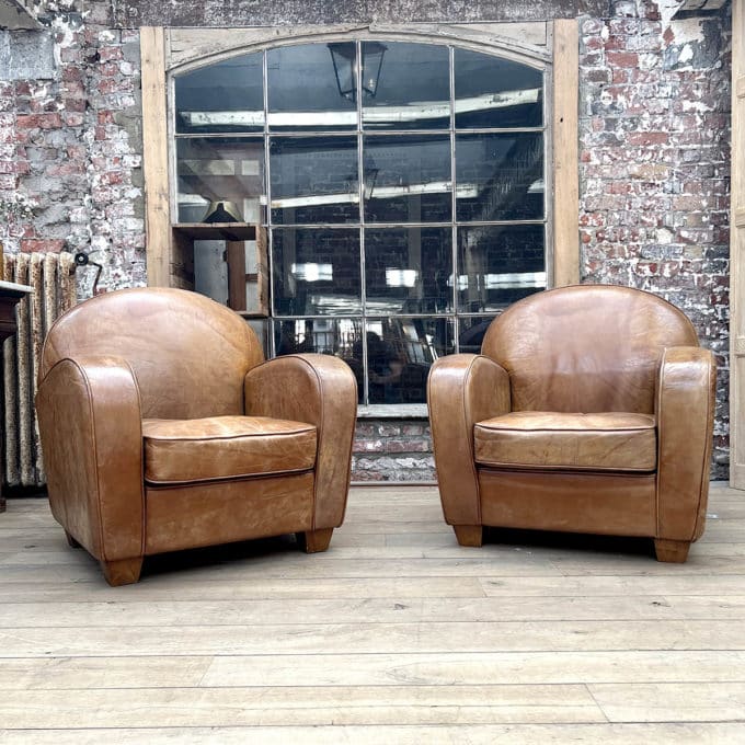 Pair of club chairs