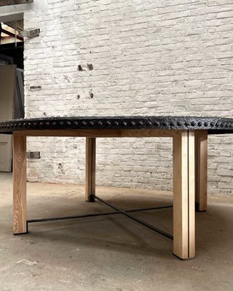 Table ronde 190x78 cm side