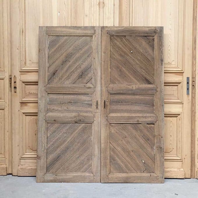 Oak stripped double cupboard door 143x177cm
