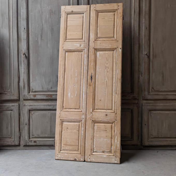 Double cupboard door in pitch pine 88x215