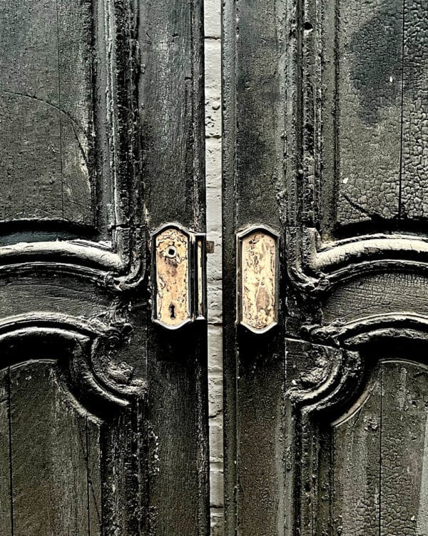 IMG_0148 | Matériaux Authentiques Double louis xv oak door, one side burnt wood 247x152 cm