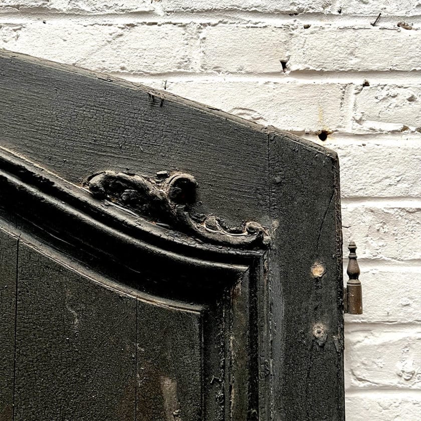 IMG_0152 | Matériaux Authentiques Double porte louis xv en chêne, une face bois brûlé 247x152 cm