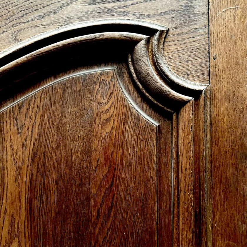 IMG_0189 | Matériaux Authentiques Double porte louis xv en chêne, une face bois brûlé 247x152 cm