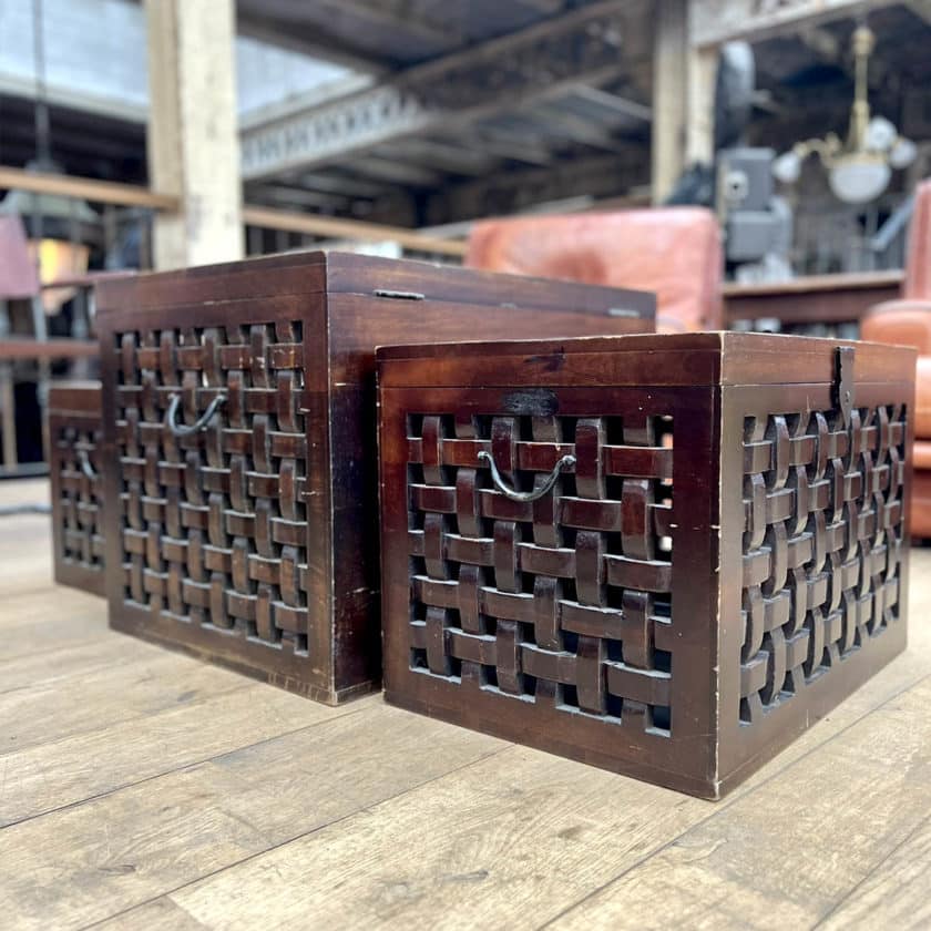 Set of three chests
