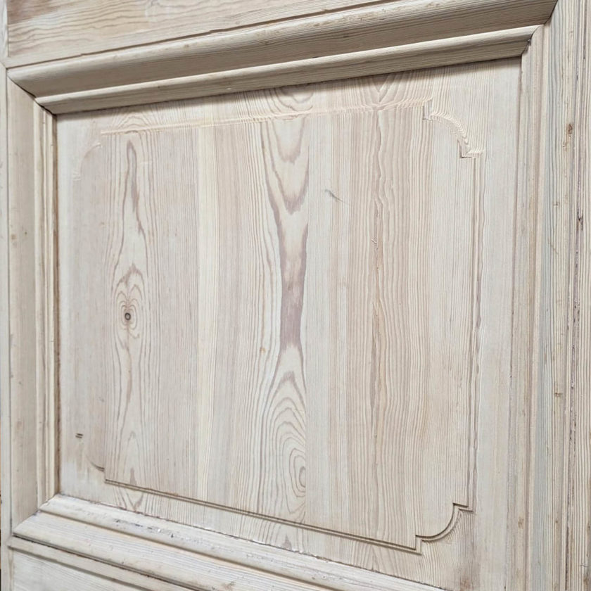 wood panelling with two single doors down details