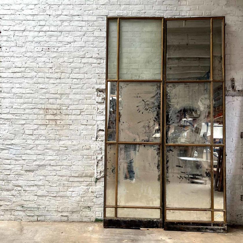 Double glass door with side front 1 transom