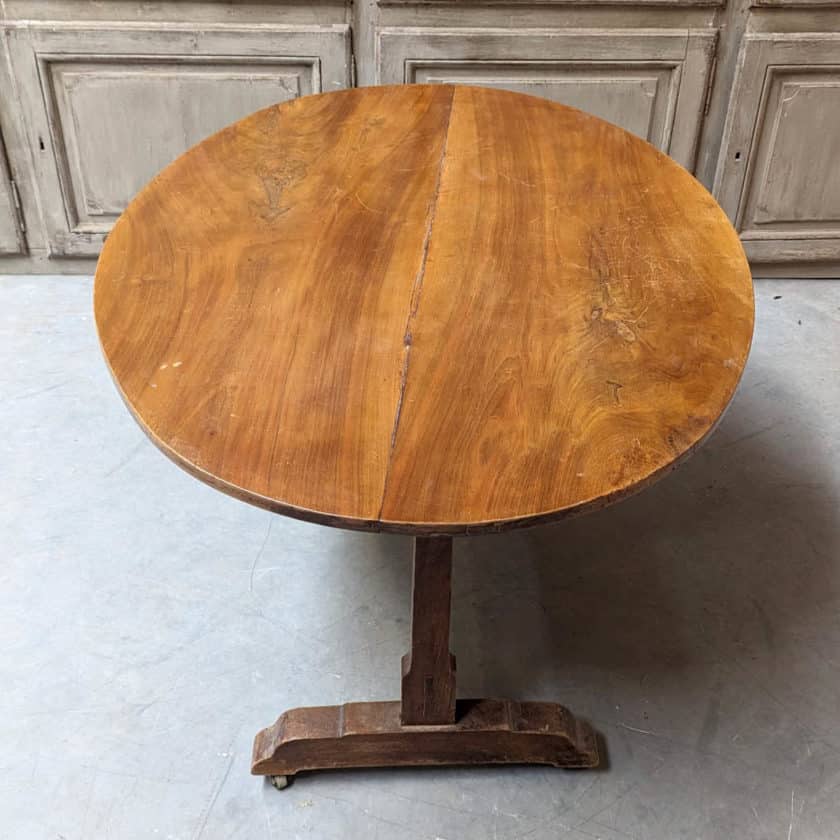 oval table in burr walnut top