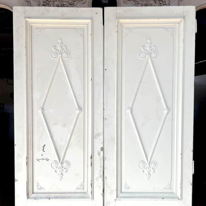 Directoire-style double cupboard door