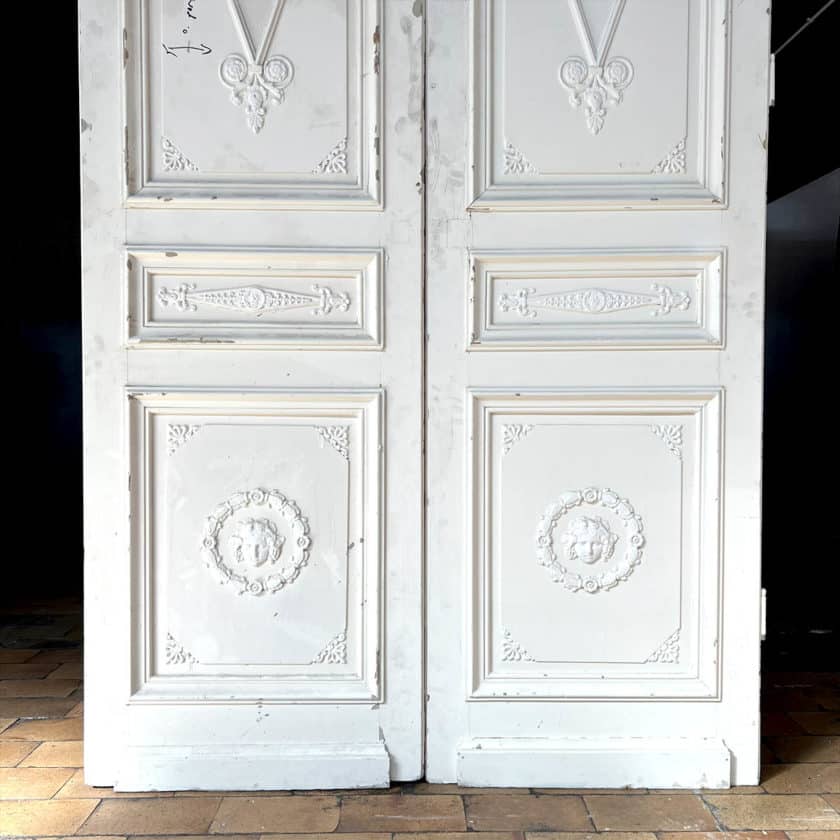 Directoire-style double cupboard door