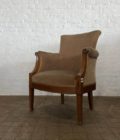Bergère en velours marron
