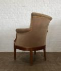 Bergère en velours marron