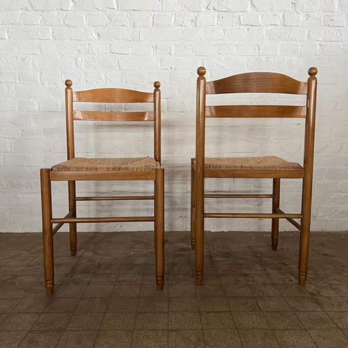 Pair of vintage peasant chairs