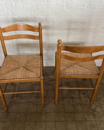 Pair of vintage peasant chairs