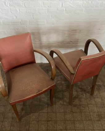 Pair of bridge armchairs